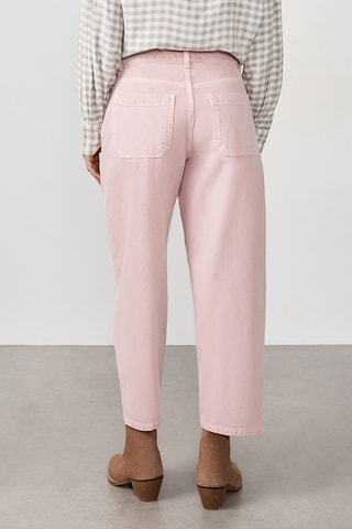 Jeans a vita alta Beryl - Rosa