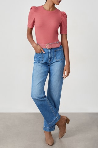Jeans a vita alta Dariius - Blu