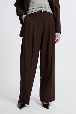 Pantaloni a vita alta Muse - Marrone