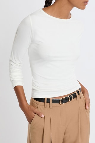 Top drappeggiato Joujou - Bianco