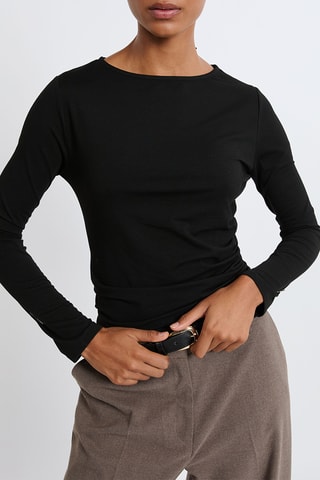 Top drappeggiato Joujou - Nero