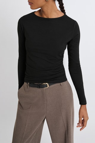 Top drappeggiato Joujou - Nero