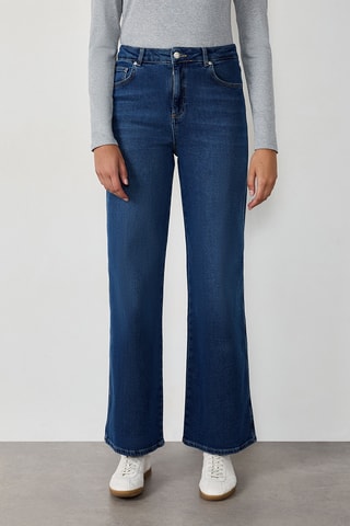 Jean taille haute Clemence - Bleu