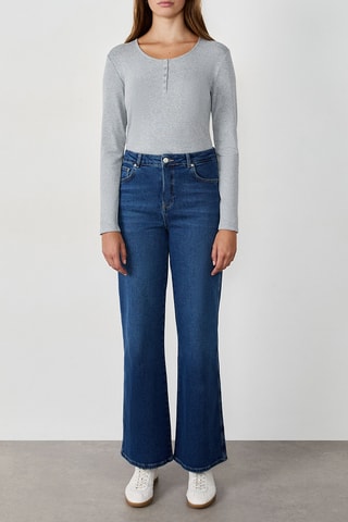 Jean taille haute Clemence - Bleu