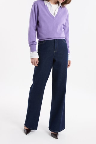 Jeans a vita alta Clemence - Blu
