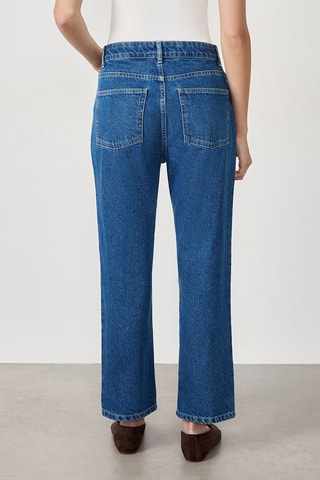 Jeans a vita alta Edna - Blu