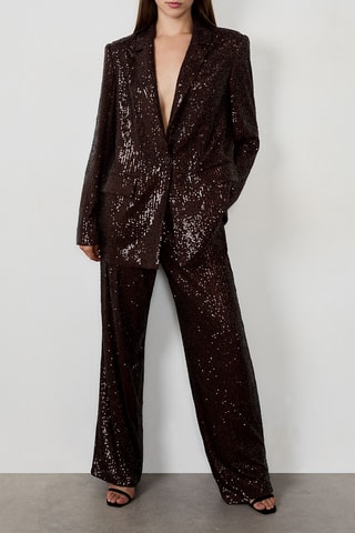 Pantaloni a vita alta Vegas - Marrone