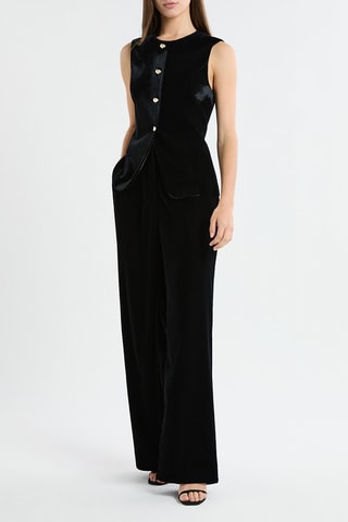 Top in velluto Valentina - Nero