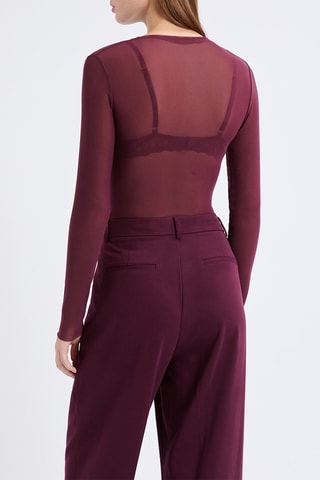Top drappeggiato Blixen - Bordeaux