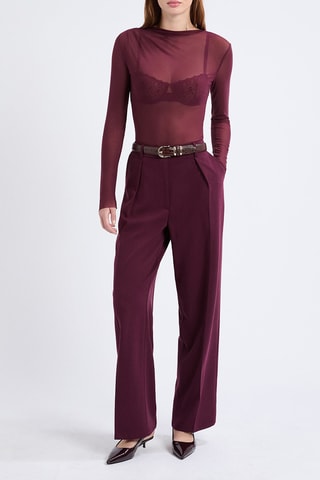 Top drappeggiato Blixen - Bordeaux