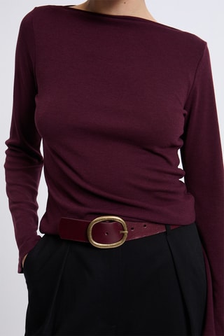 Cintura in pelle Rolande  - Rosso