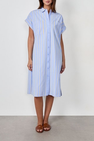 Abito a camicia Capsule Rayure - Celeste e giallo