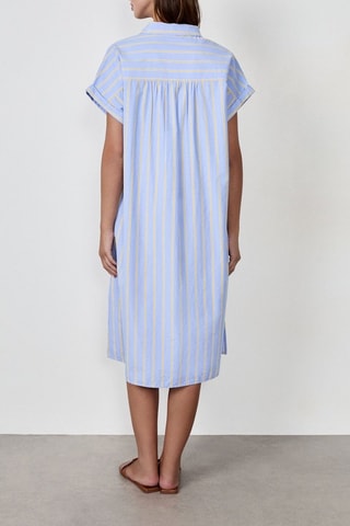 Abito a camicia Capsule Rayure - Celeste e giallo