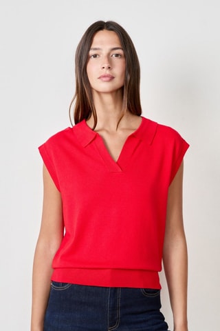 Blusa senza maniche Indispensables - Rosso