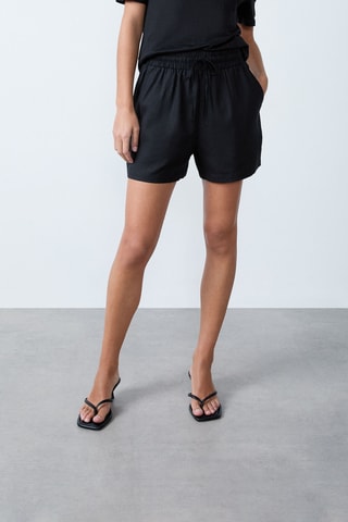 Shorts in lino Essentiel - Nero