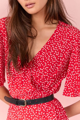 Abito a campana French Girl Era - Rosso e bianco