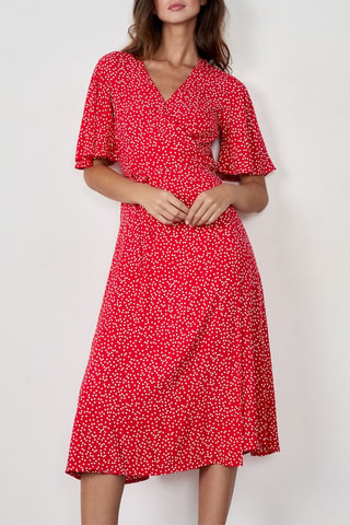 Abito a campana French Girl Era - Rosso e bianco
