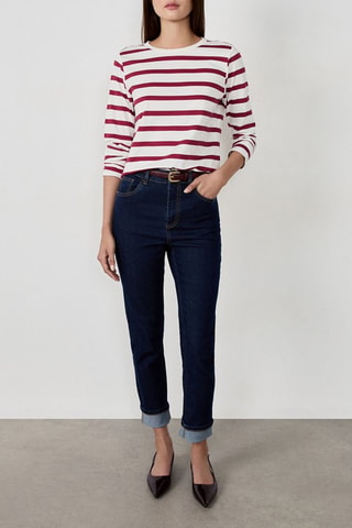 T-shirt Indispensables - Bianco e bordeaux