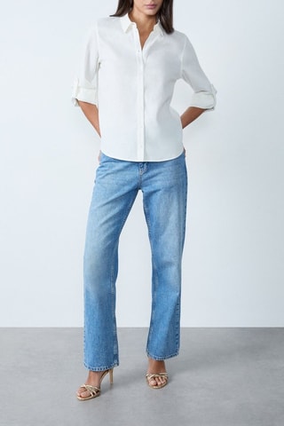 Camicia in lino Indispensables - Ecrù