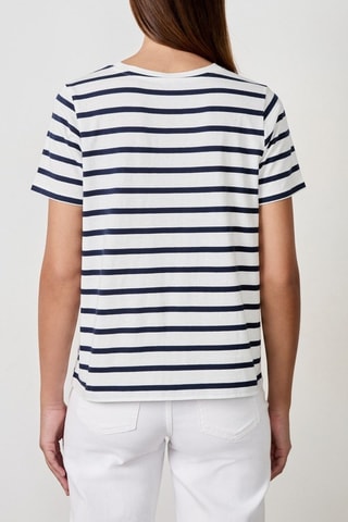 T-shirt Indispensables - Blanc et bleu marine