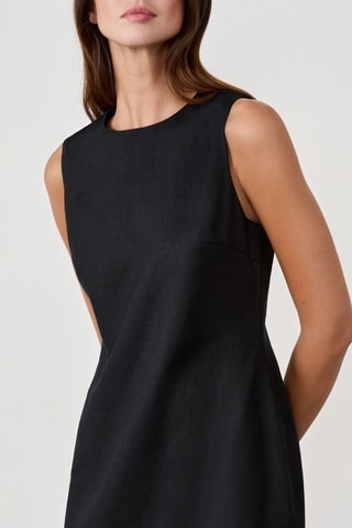 Abito in lino Timeless Summer - Nero