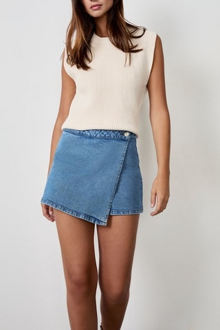 Gonna shorts in jeans French Girl Era - Cobalto