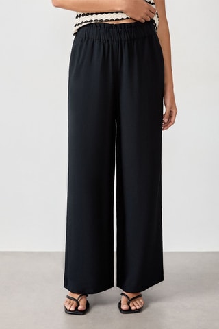 Pantaloni a vita alta Craty Retreat - Nero