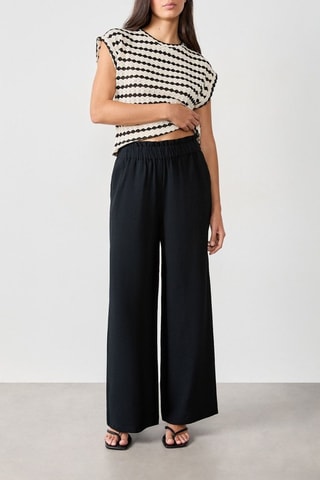 Pantaloni a vita alta Craty Retreat - Nero