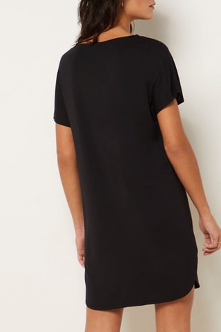 Camicia da notte Josephine - Nero
