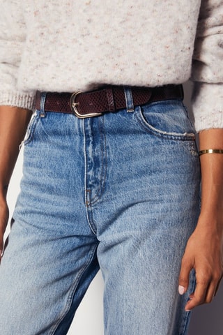 Ceinture en cuir - Bordeaux
