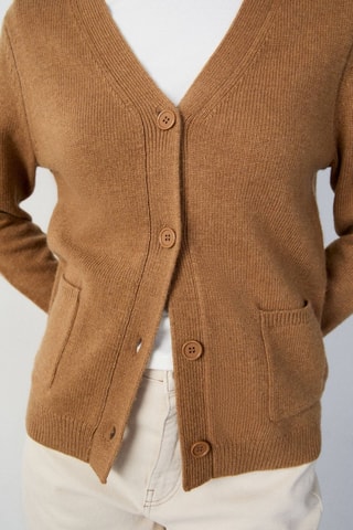 Cardigan in lana Essentiel - Cammello