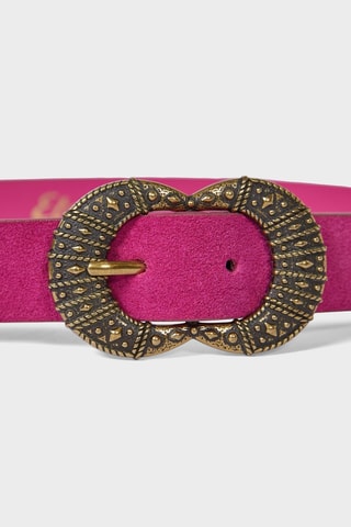 Cintura in crosta di pelle - Rosa
