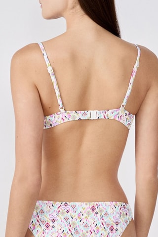 Reggiseno bikini Cadaques - Bianco e fucsia
