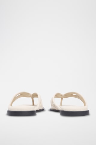Chanclas de piel ovina - Beige