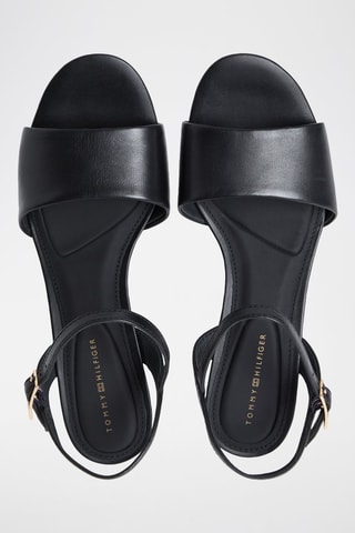 Sandalias de piel napa de tacón - Negro