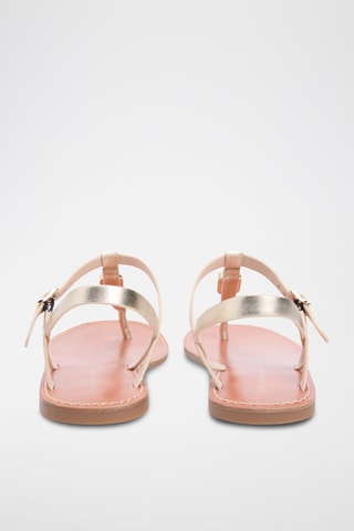 Sandalias de piel ovina - Dorado