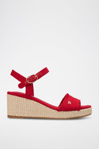 Sandalias de cuña - Rojo
