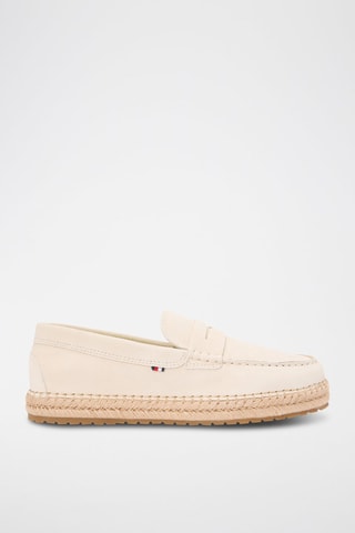 Mocassins en nubuck - Beige clair