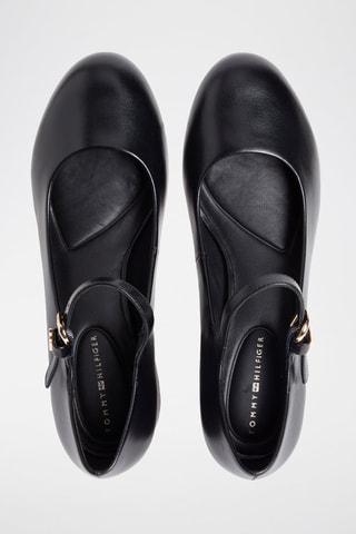 Babies de piel ovina napa de tacón - Negro