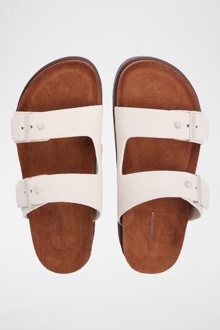Mules en nubuck - Beige clair