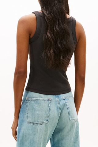 Camiseta de tirantes slim fit - Negro