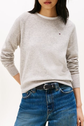 Jersey de lana y cachemir - Gris jaspeado