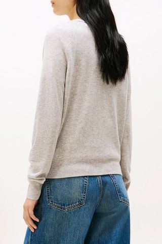 Jersey de lana y cachemir - Gris jaspeado
