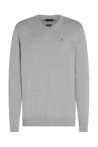 Jersey de algodón orgánico y cachemir - Gris
