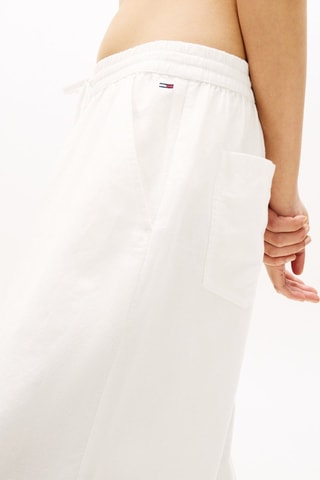 Pantalón de tiro alto loose de lino - Blanco