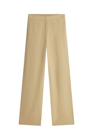Pantalón straight de lino - Beige