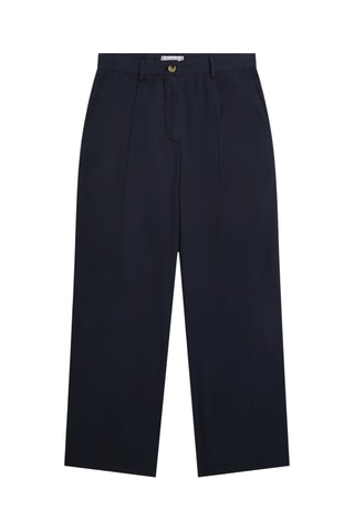 Pantalón wide leg de algodón orgánico - Azul marino
