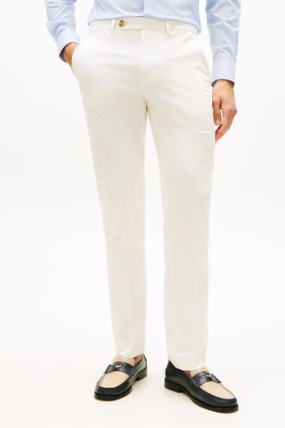 Pantalón chino straight - Marfil