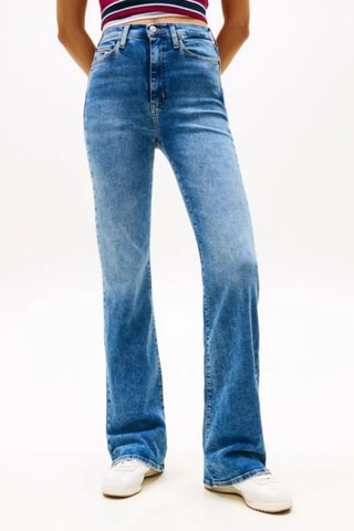 Jean bootcut taille haute - Bleu