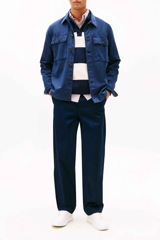 Veste en coton biologique - Bleu marine